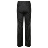 Dolce & Gabbana - Pantaloni in Lana Nera Fumosa - Dolce & Gabbana Exclusive Luxury Collection