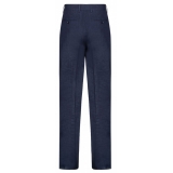 Dolce & Gabbana - Pantaloni Larghi in Lino Blu - Dolce & Gabbana Exclusive Luxury Collection