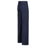 Dolce & Gabbana - Pantaloni Larghi in Lino Blu - Dolce & Gabbana Exclusive Luxury Collection