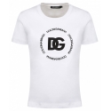 Dolce & Gabbana - T-Shirt in Cotone Bianco con Logo DG - Dolce & Gabbana Exclusive Luxury Collection