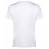 Dolce & Gabbana - T-Shirt in Cotone Bianco con Logo DG - Dolce & Gabbana Exclusive Luxury Collection