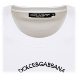 Dolce & Gabbana - T-Shirt in Cotone Bianco con Logo DG - Dolce & Gabbana Exclusive Luxury Collection