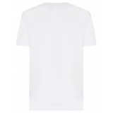 Dolce & Gabbana - T-Shirt in Cotone Bianco con Cristalli - Dolce & Gabbana Exclusive Luxury Collection