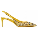 Dolce & Gabbana - Slingback con Motivo Maiolica - Dolce & Gabbana Exclusive Luxury Collection