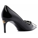 Dolce & Gabbana - Black Ribbon Tie Pumps - Dolce & Gabbana Exclusive Luxury Collection