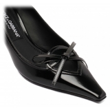 Dolce & Gabbana - Black Ribbon Tie Pumps - Dolce & Gabbana Exclusive Luxury Collection