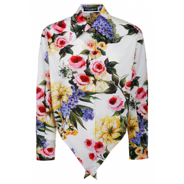 Dolce & Gabbana - Camicia Stampata con Giardino Multicolore - Dolce & Gabbana Exclusive Luxury Collection