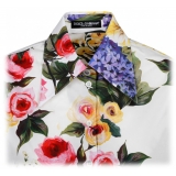 Dolce & Gabbana - Camicia Stampata con Giardino Multicolore - Dolce & Gabbana Exclusive Luxury Collection