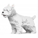 Jekca - West Highland White Terrier 02 - Big - Lego - Sculpture - Construction - 4D - Brick Animals - Toys