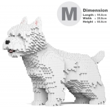 Jekca - West Highland White Terrier 02 - Big - Lego - Sculpture - Construction - 4D - Brick Animals - Toys