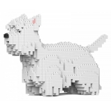 Jekca - West Highland White Terrier 01 - Big - Lego - Scultura - Costruzione - 4D - Animali di Mattoncini - Toys