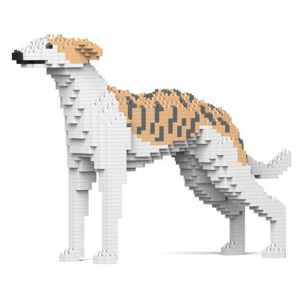 Jekca - Whippet Dog 01 - Big - Lego - Scultura - Costruzione - 4D - Animali di Mattoncini - Toys