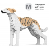 Jekca - Whippet Dog 01 - Big - Lego - Scultura - Costruzione - 4D - Animali di Mattoncini - Toys