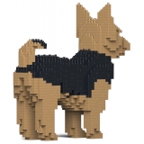 Jekca - Yorkshire Terrier 01 - Big - Lego - Sculpture - Construction - 4D - Brick Animals - Toys