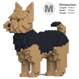 Jekca - Yorkshire Terrier 01 - Big - Lego - Sculpture - Construction - 4D - Brick Animals - Toys