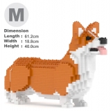 Jekca - Welsh Corgi 02-M01B (version 2024) - Big - Lego - Sculpture - Construction - 4D - Brick Animals - Toys