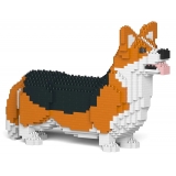 Jekca - Welsh Corgi 02-M02 - Big - Lego - Sculpture - Construction - 4D - Brick Animals - Toys