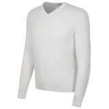 Avvenice - Athus - Maglione con Scollo a V Uomo in Cashmere Loro Piana - Bianco - Maglieria - Luxury Exclusive Collection