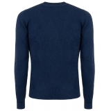 Avvenice - Athus - Man Loro Piana Cashmere V-Neck Sweater - Blue - Knitwear - Luxury Exclusive Collection