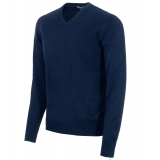 Avvenice - Athus - Maglione con Scollo a V Uomo in Cashmere Loro Piana - Blu - Maglieria - Luxury Exclusive Collection