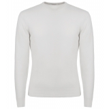 Avvenice - Athus - Maglione Girocollo Uomo in Cashmere Loro Piana - Bianco - Maglieria - Luxury Exclusive Collection