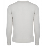 Avvenice - Athus - Maglione Girocollo Uomo in Cashmere Loro Piana - Bianco - Maglieria - Luxury Exclusive Collection