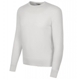 Avvenice - Athus - Maglione Girocollo Uomo in Cashmere Loro Piana - Bianco - Maglieria - Luxury Exclusive Collection