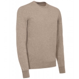 Avvenice - Athus - Man Loro Piana Cashmere Crew Neck Sweater - Tundra - Knitwear - Luxury Exclusive Collection