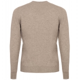 Avvenice - Athus - Man Loro Piana Cashmere Crew Neck Sweater - Tundra - Knitwear - Luxury Exclusive Collection