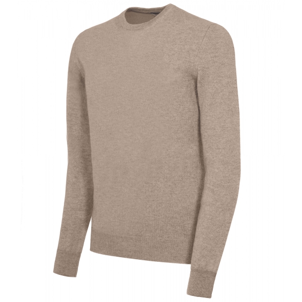 Avvenice - Athus - Maglione Girocollo Uomo in Cashmere Loro Piana - Tundra - Maglieria - Luxury Exclusive Collection