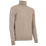 Avvenice - Athus - Man Loro Piana Cashmere Turtleneck Sweater - Tundra - Knitwear - Luxury Exclusive Collection