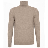 Avvenice - Athus - Man Loro Piana Cashmere Turtleneck Sweater - Tundra - Knitwear - Luxury Exclusive Collection