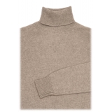 Avvenice - Athus - Man Loro Piana Cashmere Turtleneck Sweater - Tundra - Knitwear - Luxury Exclusive Collection