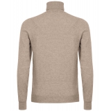 Avvenice - Athus - Man Loro Piana Cashmere Turtleneck Sweater - Tundra - Knitwear - Luxury Exclusive Collection