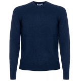 Avvenice - Athus - Man Loro Piana Cashmere Crew Neck Sweater - Blue - Knitwear - Luxury Exclusive Collection