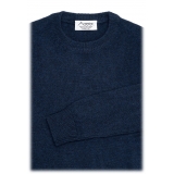 Avvenice - Athus - Man Loro Piana Cashmere Crew Neck Sweater - Blue - Knitwear - Luxury Exclusive Collection