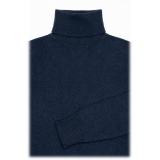 Avvenice - Athus - Man Loro Piana Cashmere Turtleneck Sweater - Blue - Knitwear - Luxury Exclusive Collection