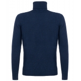 Avvenice - Athus - Man Loro Piana Cashmere Turtleneck Sweater - Blue - Knitwear - Luxury Exclusive Collection