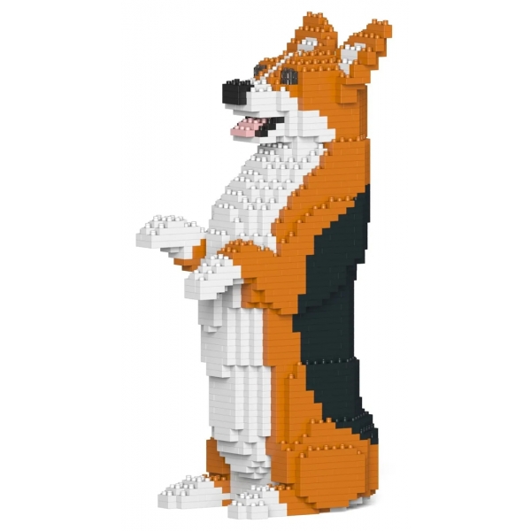 Jekca - Welsh Corgi 05-M02 - Big - Lego - Scultura - Costruzione - 4D - Animali di Mattoncini - Toys