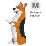 Jekca - Welsh Corgi 05-M02 - Big - Lego - Scultura - Costruzione - 4D - Animali di Mattoncini - Toys