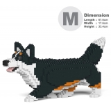 Jekca - Welsh Corgi 04-M03 - Big - Lego - Sculpture - Construction - 4D - Brick Animals - Toys