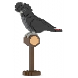 Jekca - Red-tailed Black Cockatoo 01S - Lego - Sculpture - Construction - 4D - Brick Animals - Toys