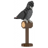 Jekca - Red-tailed Black Cockatoo 01S - Lego - Sculpture - Construction - 4D - Brick Animals - Toys