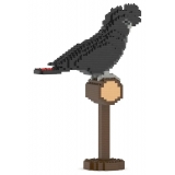 Jekca - Red-tailed Black Cockatoo 01S - Lego - Sculpture - Construction - 4D - Brick Animals - Toys