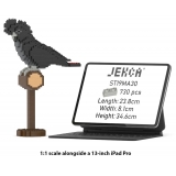 Jekca - Red-tailed Black Cockatoo 01S - Lego - Sculpture - Construction - 4D - Brick Animals - Toys