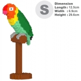 Jekca - Lovebird 01S - Lego - Sculpture - Construction - 4D - Brick Animals - Toys