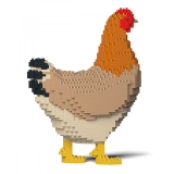 Jekca - Hen 01 - Big - Lego - Scultura - Costruzione - 4D - Animali di Mattoncini - Toys