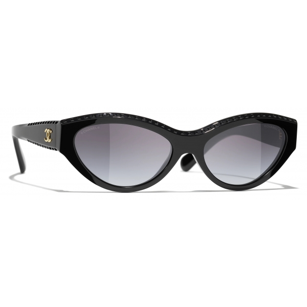 Chanel - Cat-Eye Sunglasses - Black Gray Gradient - Chanel Eyewear