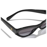 Chanel - Occhiali da Sole Cat-Eye - Nero Grigio Sfumato - Chanel Eyewear