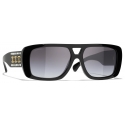 Chanel - Pilot Sunglasses - Black Gray Gradient - Chanel Eyewear